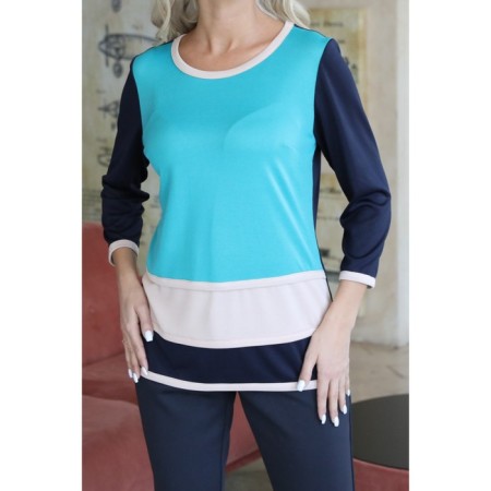 Female jumper, size 46, turquoise color-12
