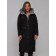 Coat insulated double -sided female, size 46, black color