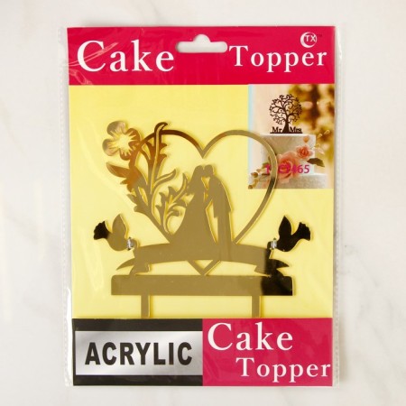 Topper for the cake "Love Forever", 13 × 18 cm, color gold-5