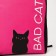 Bad Cat school backpack, 25x13x37 cm, fuchsia color