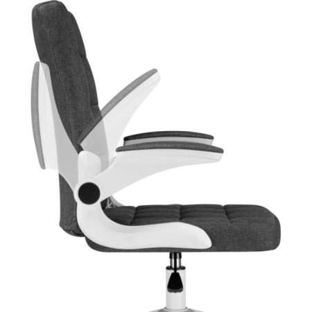 Computer chair Elga plastic/fabric, white/dark gray 63x59x96 cm-6