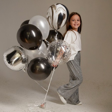 Elegant pants for girls KAFTAN Size 30 (98-104 cm), silver-3