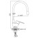 Accoona A4844K kitchen mixer, single -leaf, silicone spout, silumin, green/chrome