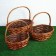 A set of wicker baskets, willow, 3 pcs., Brown, oval