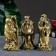 Set of figures "Three Eastern Easters" aged gold, height 11cm