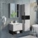 Mirror Comfort Comforty Frankfurt 60 for the bathroom, color Bright concrete