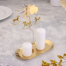 Carousel Carousel Summary, Gold, Metal, 8.5 x 18 cm