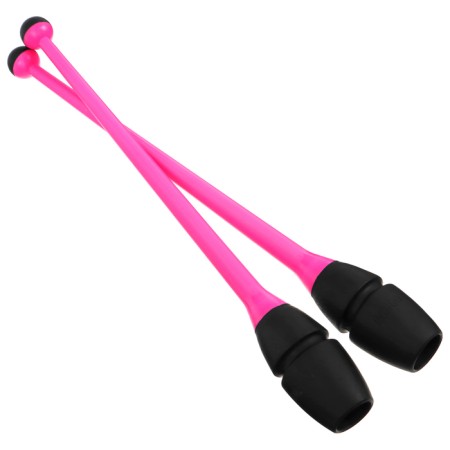 Bulava for rhythmic gymnastics inserted indigo, 41 cm, pink/black color