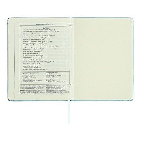 Diary 1-11 grade "Blue marble", artificial leather, a solid cover with embossing, with liesa, 48 sheets-12