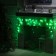 Garland "fringe" 3 x 0.5 m, IP20, transparent thread, 80 LED, green glow, 8 modes, 220 V