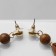 Earrings "Vakanda" style, drop, brown color