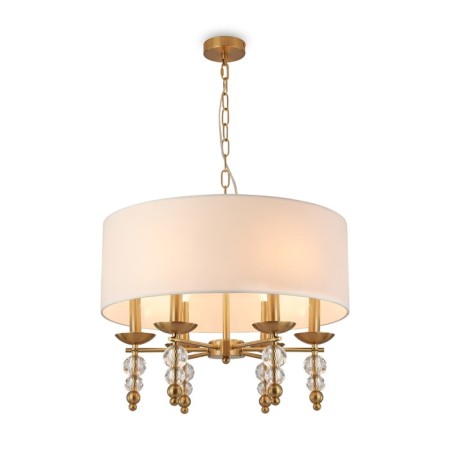 Suspended lamp Freya Fr1009PL-06BS SIDE, 550x550x800 mm, E14, 6x40W, brass color