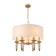 Suspended lamp Freya Fr1009PL-06BS SIDE, 550x550x800 mm, E14, 6x40W, brass color