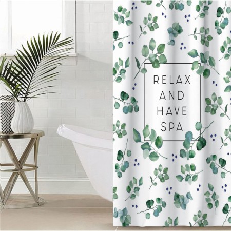 The bathroom curtain "Eucalyptus", 145 × 180 cm