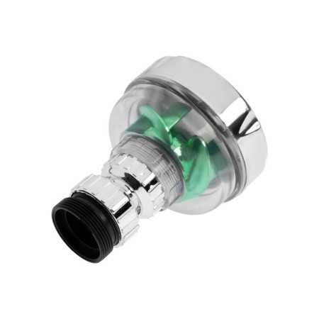 Zein Z3632-2, rotary, on a hinge, with a green fan, chrome/transparent-6
