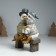 Polystone souvenir "Geese on a bench - a festive evening" 15x10.5x20.5 cm