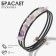 Bracelet-spring "Amethyst" Glatovka on a rubber cable, 6 cm