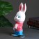New Year's piggy bank "Hare Skier" Bely, 27cm