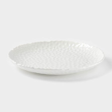 Ceramic dining "airiness", d = 25.5 cm, white color-1