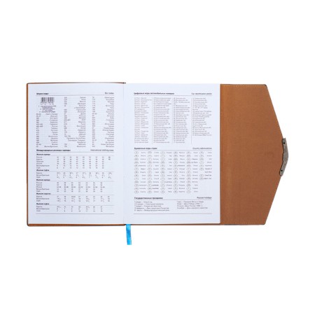 Organizer, A5, 140 sheets, cage, cover of the leatherette "style", blue-8