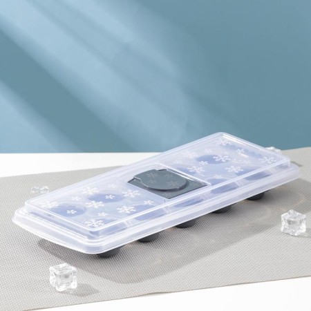 Ice form with a lid, 10 cells, 30 × 12 × 4.5 cm, color mix