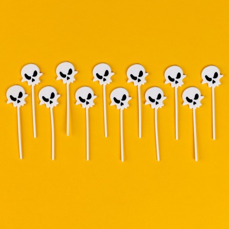 Swap "skull", in a set 12 pieces, white color-1