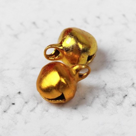 Bells for needlework, set of 100 pcs., Size 1 pc. - 0.6 cm, golden color
