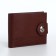 Male purse for magnet, department for cards, coins, brown color