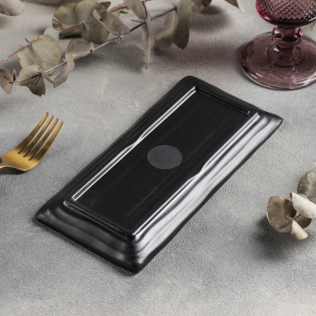 Black East dish, 21.2 × 10 × 1.5 cm, black color-2
