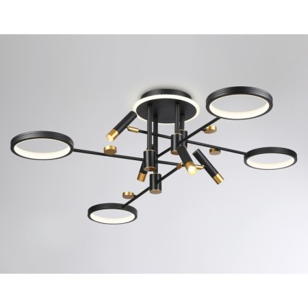 LED ceiling LED with Ambrella Light, Linetech, FL51649, LED, 98 W, 7350LUM, 3000-6400K, gold, gold-2