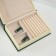 Casket to the leatherette for jewelry "Magic Book" dark green 15.5x21.5x7 cm
