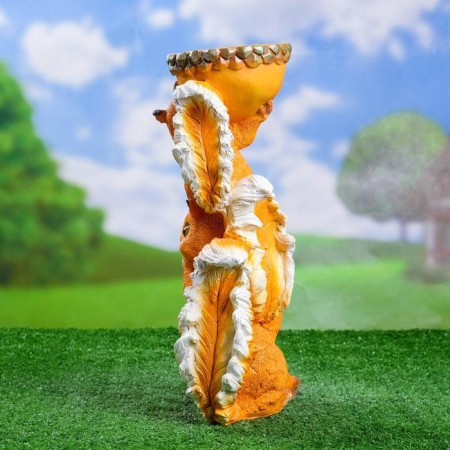 Garden Figure-Hall "Three Squirrels with Nut" Good Souvenirs from Polystone, 22x40cm, Big-2