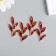 Decor for creativity Metal "Victor with leaves" red 3.6x1.5 cm