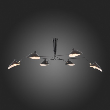 Ceiling Ceiling ST LUCE. SL305.402.06. SPRUZZO. 6x60 watts, E27, 180x180x54 cm, black color-4