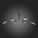 Ceiling Ceiling ST LUCE. SL305.402.06. SPRUZZO. 6x60 watts, E27, 180x180x54 cm, black color