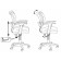 Armchair bureaucrat with armrests, black, back mesh, CH-797AXSN/26-28