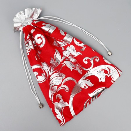 Bag gift plush "Santa Claus", embossing, 20 x 30 cm +/- 1.5 cm, New Year-4