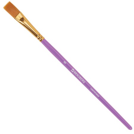 System of brushes synthetics 10 pieces, Brauberg, round; oval; flat; Liners-6