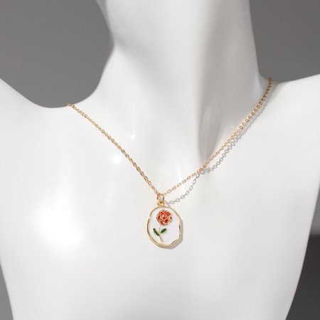 Cool "lovely" rose, colored red-white in gold, 40 cm-4