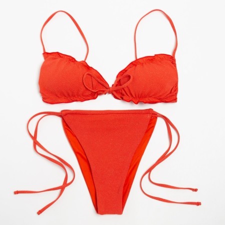 Swimsuit female separate minku color red, size 46-7