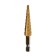 Drill step tundra, HSS, tin, hexagonal shank, 4-12 mm