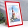 Photo frame plastic "Palette" 21x30 cm, red, with a leg