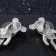 Earrings "Plush Bear", silver color