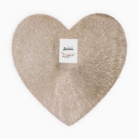 Napkin Serving shares heart ts. gold, D 38 cm-3