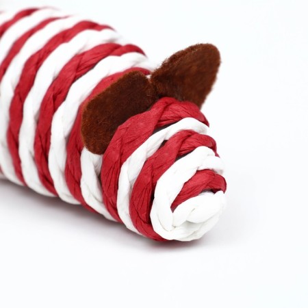 A toy for cats "Mouse-Greasure", 7 cm, white-red-4