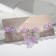 Bracelet "Joy" coin and butterflies, white-lilac color in silver, d = 7 cm