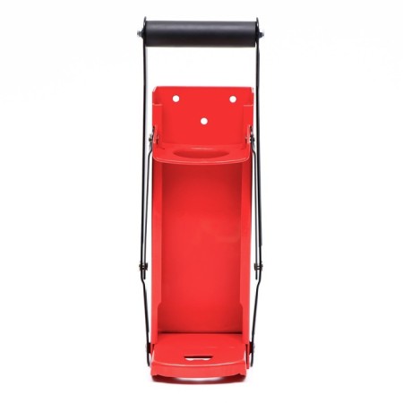 A press for the disposal of aluminum cans and plastic bottles, 32.5 x 8.7 x 24.7, red-3
