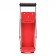 A press for the disposal of aluminum cans and plastic bottles, 32.5 x 8.7 x 24.7, red