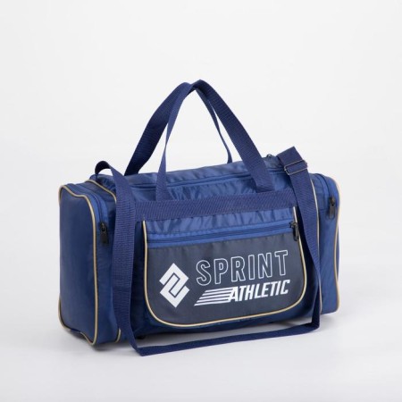 Sports bag with lightning, long belt, blue color