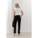 Women's pants with a section of Eliseeva Olesya, size 44, black color